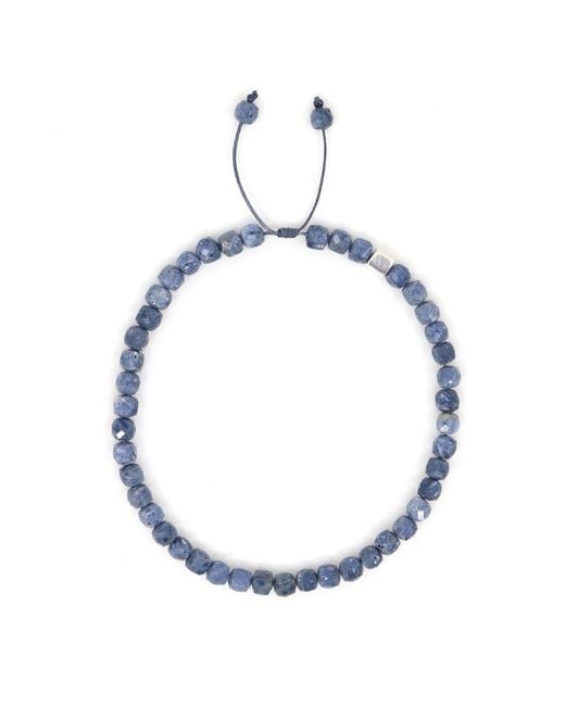 Shar Oke Blue Sponge Coral & Sterling Bracelet for men