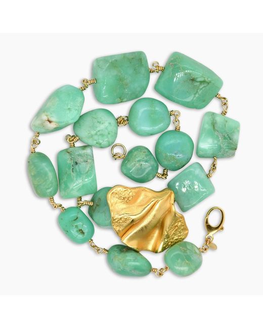 Lori Kaplan Design Green Chrysoprase Chunky Necklace