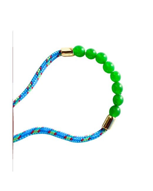 seree Green Paracord Jade Slider Bracelet
