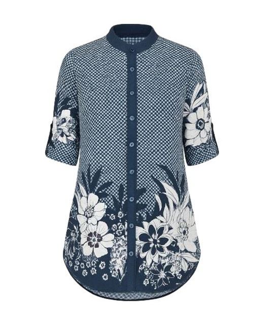Conquista Blue Long & Print Shirt