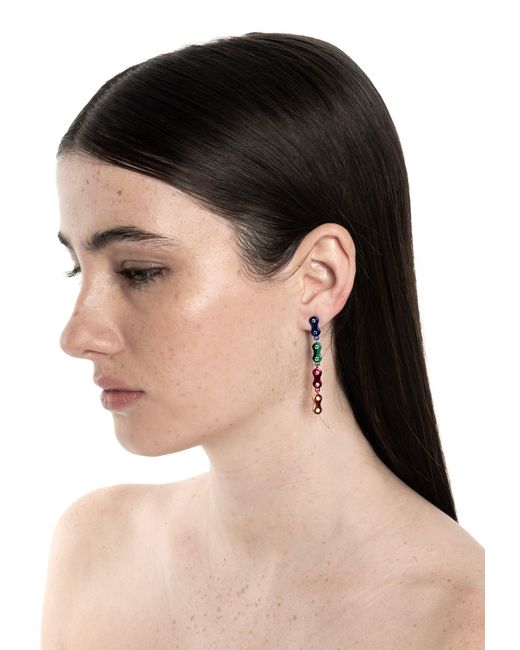 Lavani Jewels Blue Pazu Chain Earrings