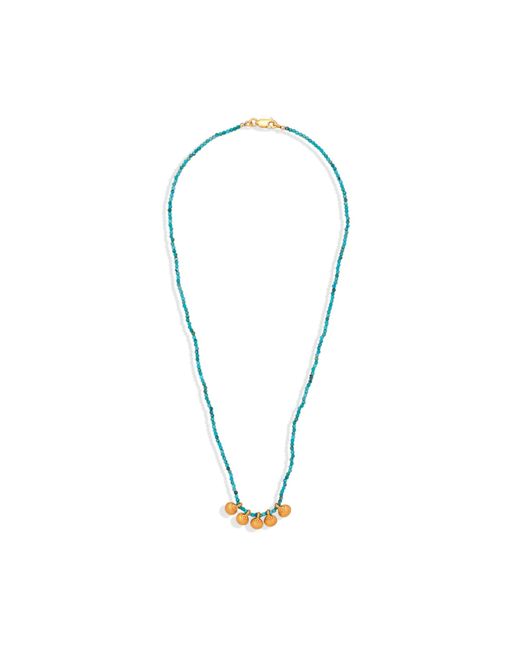 Opium Jewels Blue Vintage Amulet Necklace With Beads