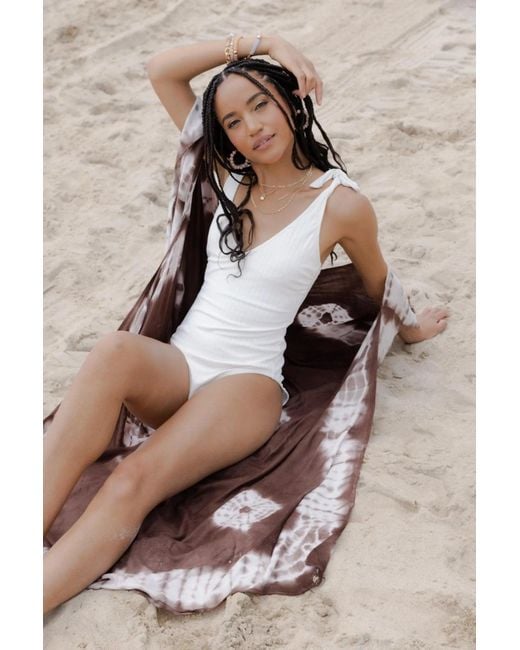 Saachi Brown Tie Dye Maxi Kimono