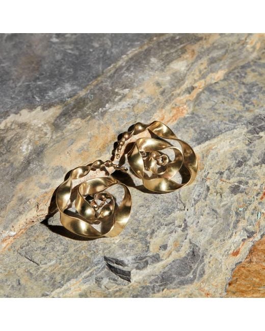 Zeworks Metallic Roses Earrings
