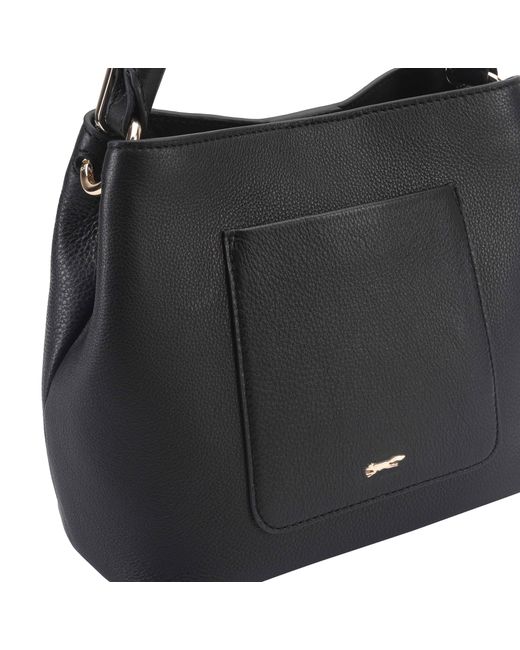 Paul Costelloe Black Rosa Leather Bag