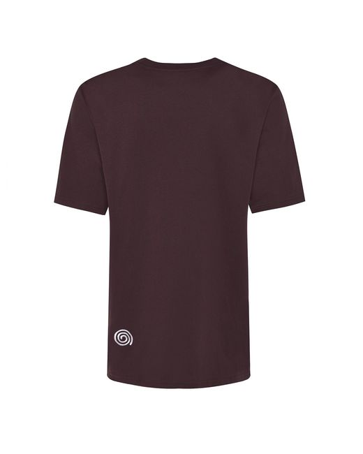 INGMARSON Purple Symbols Embroidered Organic Cotton T-Shirt Burgundy