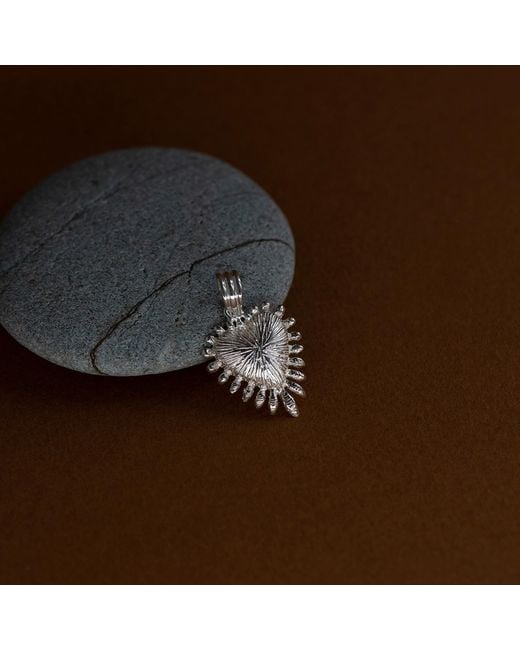 Zoe & Morgan White Heart Rays Charm