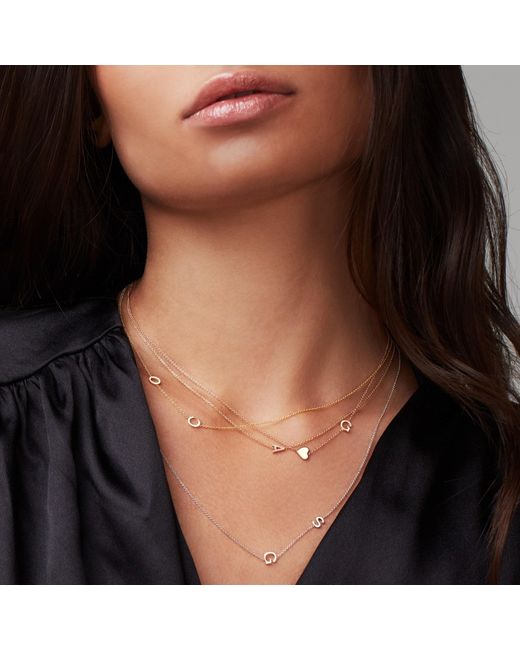 Maya Brenner Metallic 14K Asymmetrical Letter Necklace