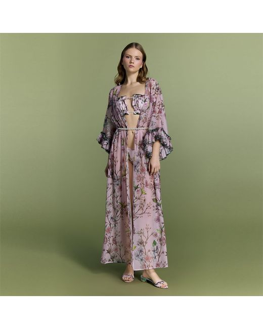 Nur Karaata Pink Mango Mojito Beach Dress