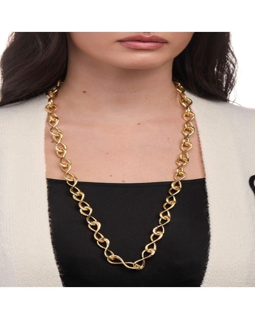 Saachi Metallic Infinity Chain Link Necklace