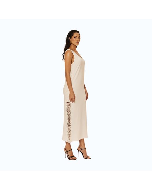 Sun Culture White Side Fringe Dress