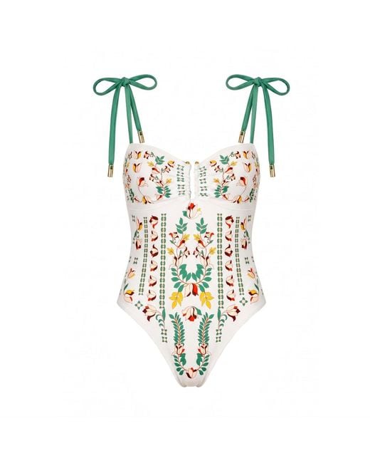 Jessie Zhao New York Multicolor Spring Garden Reversible One Piece Swimsuit