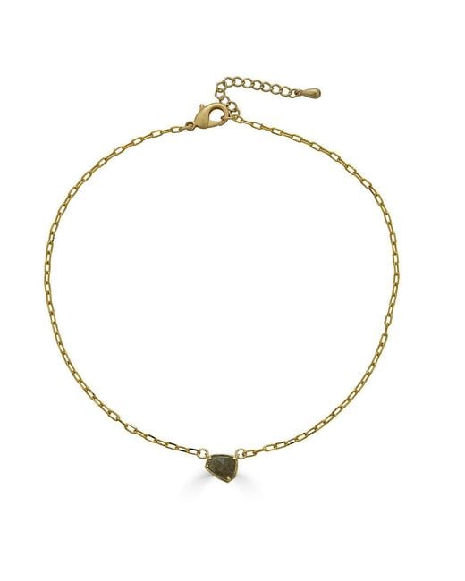 Loni Paul Jewelry Metallic Labradorite Bar Necklace