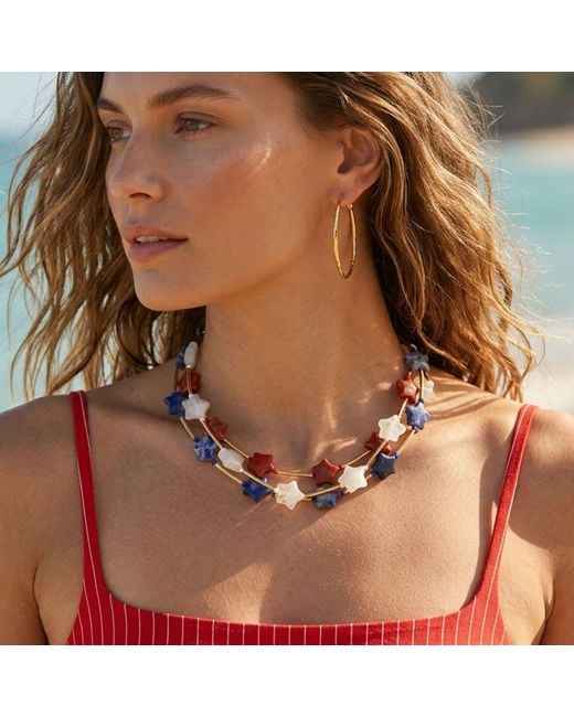 Jaredjamin Red Liberty Gemstone Necklace