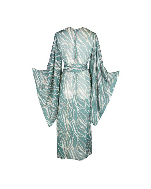 Jennafer Grace Blue Etosha Kimono In Seafoam