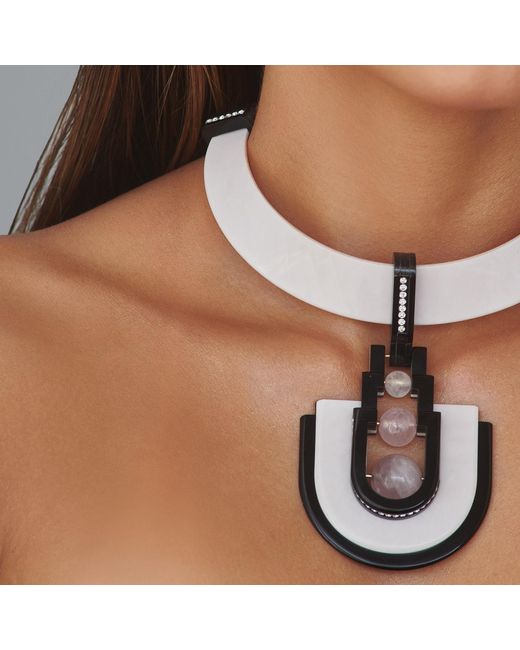 Gissa Bicalho Multicolor Handmade Acrylic Necklace Chocker Orion
