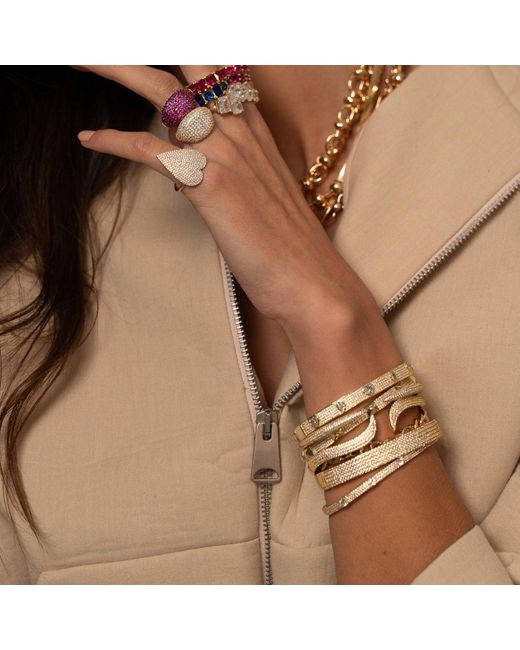 SHYMI Metallic Wide Pave Bangle