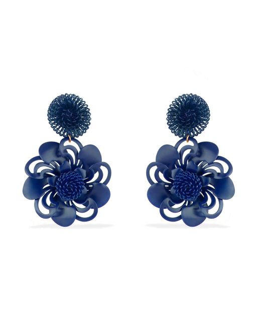 Pats Jewelry Red Deep Pompom Flower Earrings
