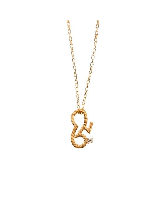 Claire Hill Designs Metallic Brave Shorthand Charm Necklace