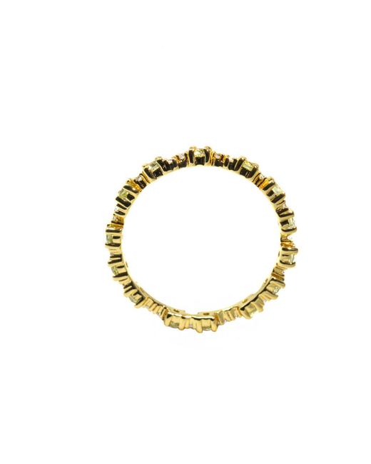 NASI SILVER Metallic Nobody's Perfect Eternity Ring- Peridot & Topaz