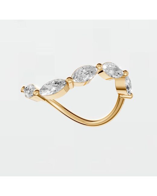 Aya Fine Jewelry Metallic Marquise Lab Diamond Twist Ring