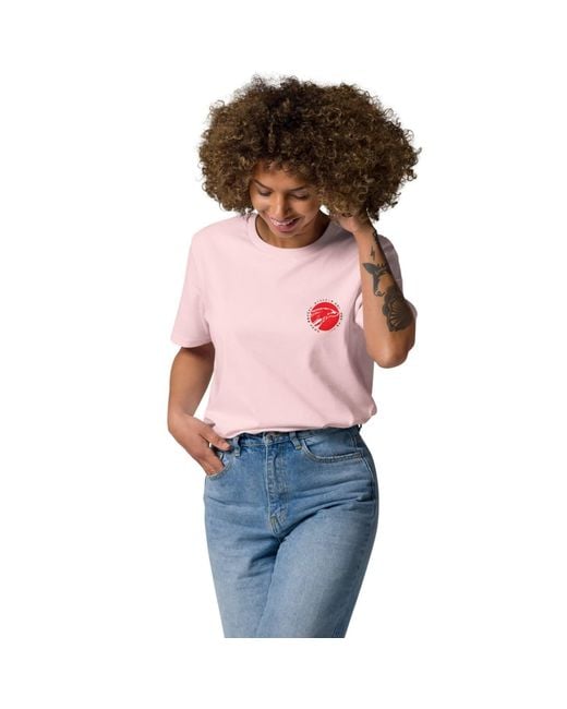 Anchor and Crew Pink Cotton Think Ocean Five Japan Gurafiku Organic Cotton T-Shirt