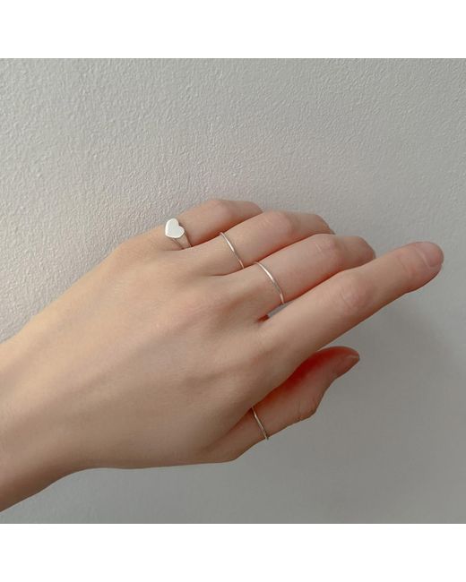 Cote Cache Metallic Heart Signet Ring
