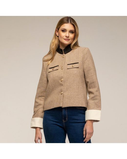 Tantra Spain Sl Brown Jacket With Front Pocket Detail