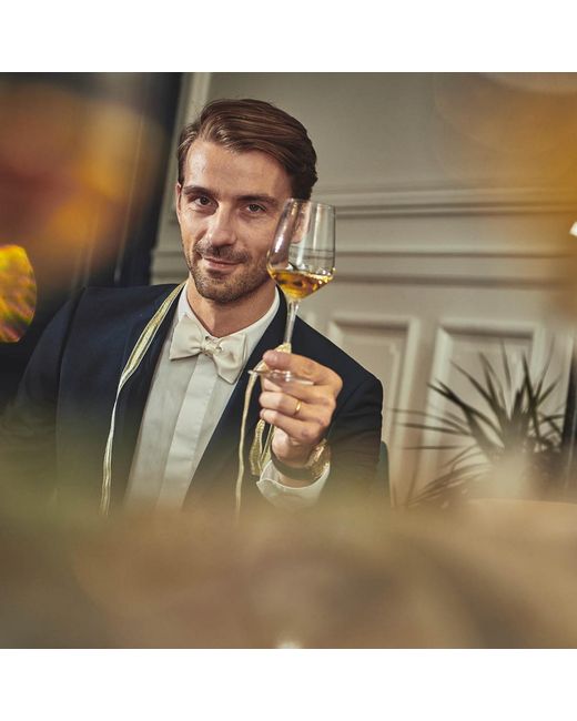 LE COLONEL Yellow Champagne Silk Bow Tie for men