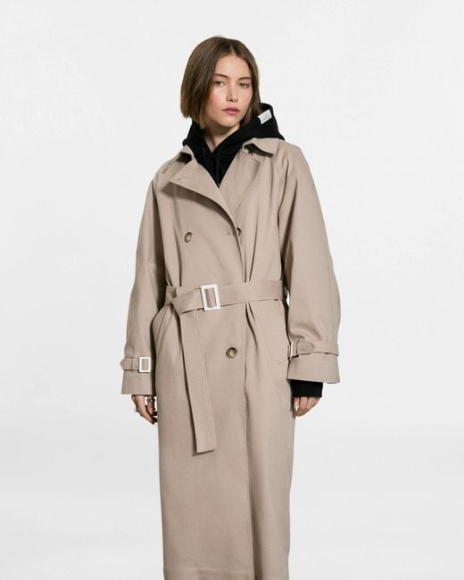 Saint One Co. Natural Idols Trench Coat Taupe X Pearl