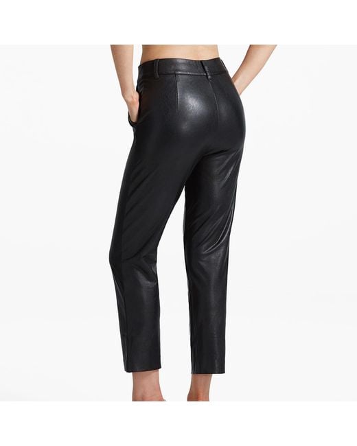 Commando Gray Faux Leather Crop Trouser, Slg67