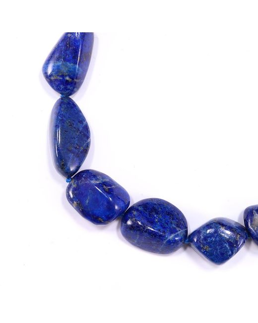 Mineralgems•Studio Blue Lapis Lazuli Necklace With Vermeil Clasp