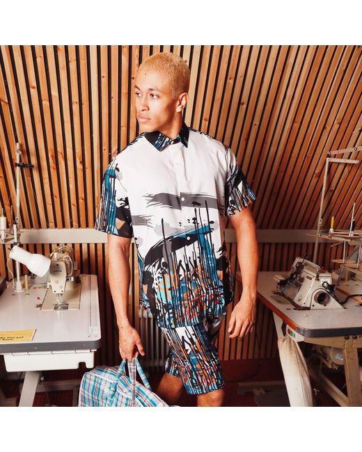 Burvain. Blue Neutrals Drift Set for men