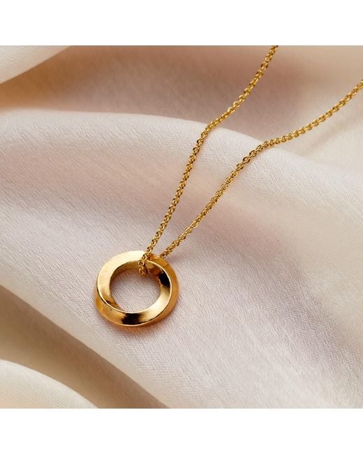Posh Totty Designs Metallic Gold Plated Forever Circle Necklace