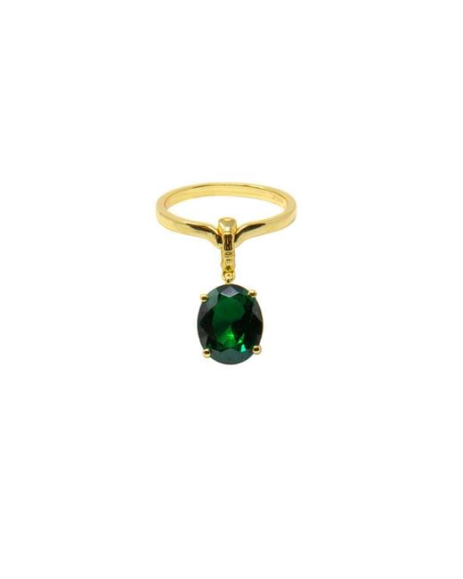 NASI SILVER Yellow Crystalis Dancer Ring- Spinel