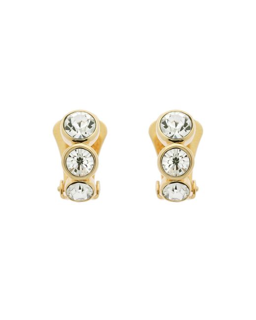 Emma Holland Jewellery Metallic Trio Crystal Clip On Earrings