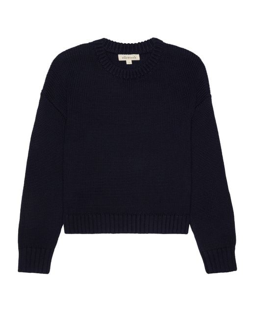 Ellsworth & Ivey Blue Elena Crewneck Sweater