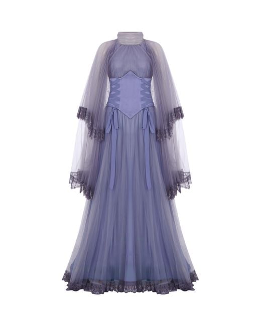Tuba Ergin Purple Ines Maxi Dress