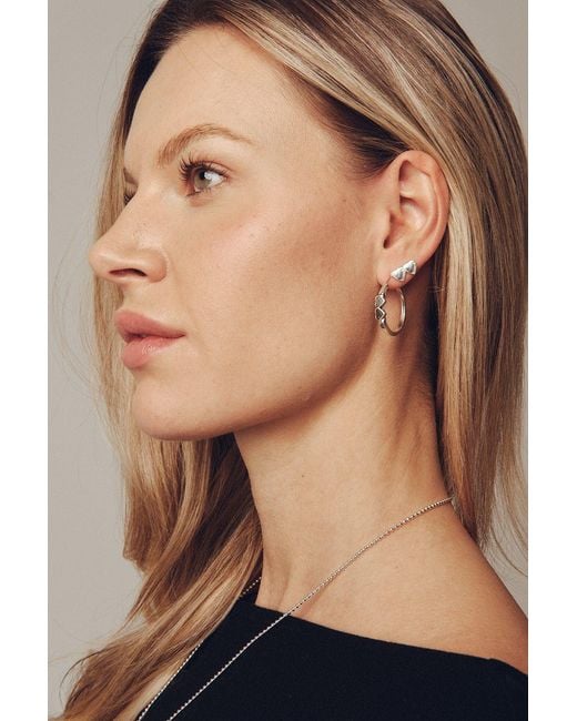 Déclarer Metallic Double Heart Buckle Hoop