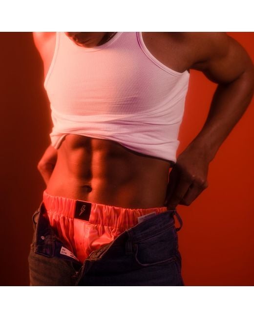 Ekcentrik Red Satin Boxers Wild Sunrise for men