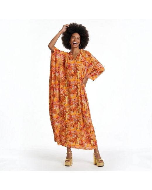 Laura Citron Orange Sunset Caftan