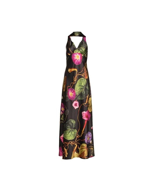 Vasiliki Atelier Catalina Silky Gown Rafflesia Noir in Red | Lyst UK