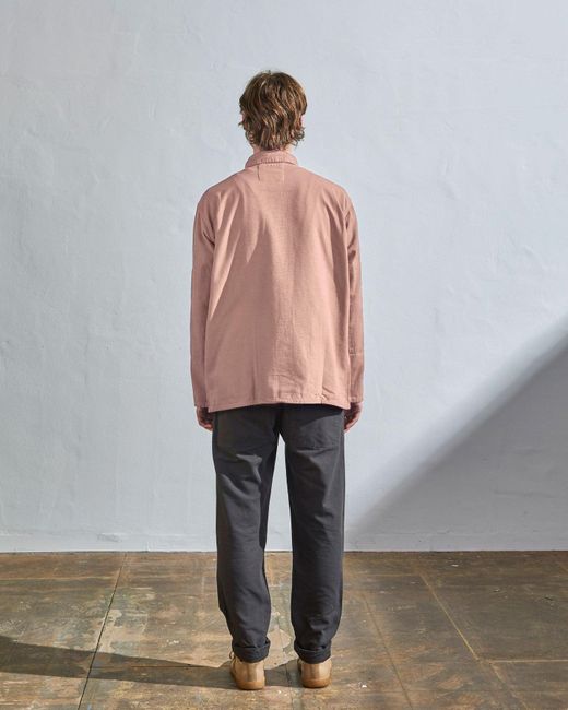 Uskees Pink Buttoned Overshirt for men
