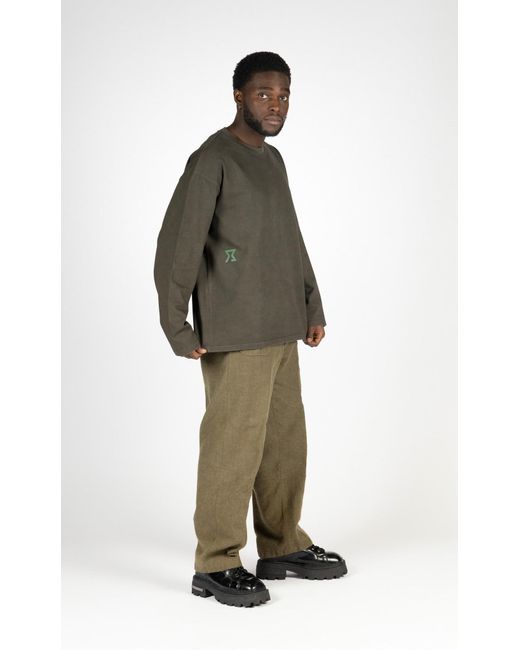 Achilles and the Tortoise Green Long Sleeve Tee Forest for men
