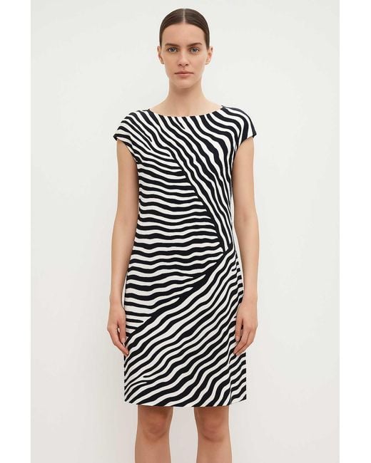 Conquista Black Dark & Abstract Zebra Print Dress