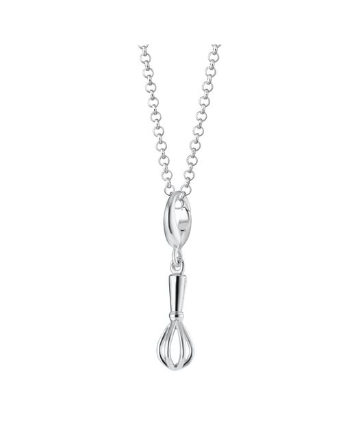 Lily Charmed Metallic Sterling Whisk Charm Necklace