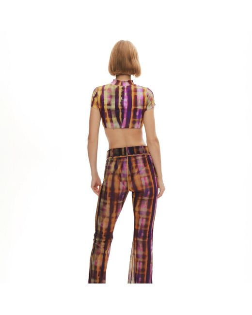 Khéla the Label Red Groove Dealer Printed Crop Top
