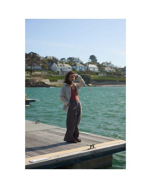 Solpardus Brown Atti Umber Linen Trousers
