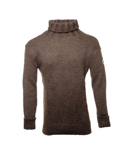 Arthur Beale Brown Neutrals Oiled Wool Beerenberg Pullover for men
