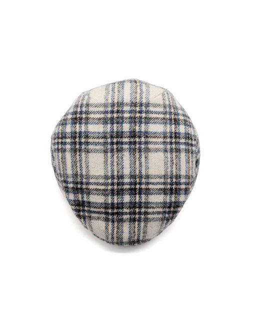 DORIA 1905 Gray Classic Tartan Fabric Coppola for men